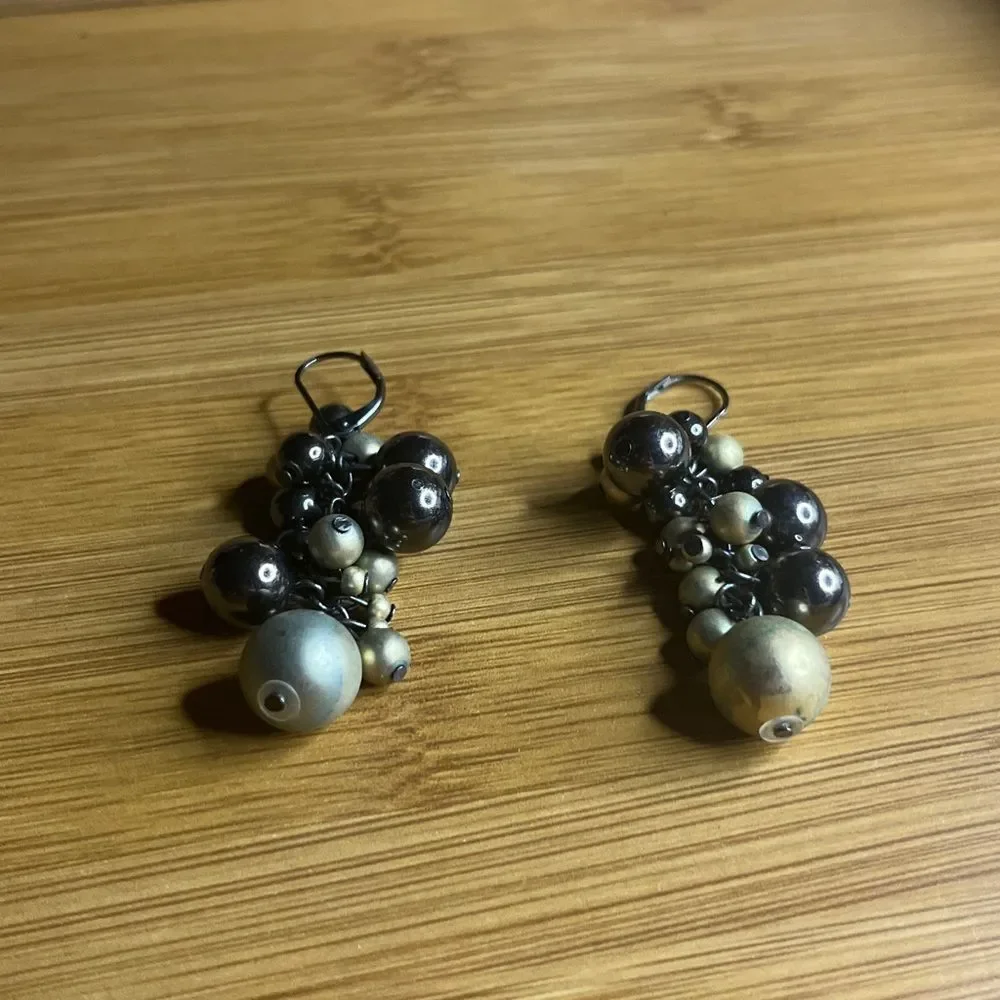 Vintage Elegant Pearl Cluster Earrings